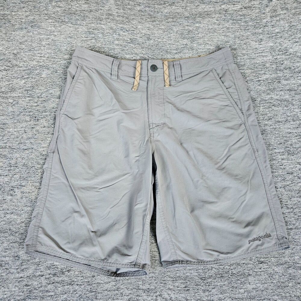 Patagonia Stretch Wavefarer Walk Shorts Men's 32 Gray 20-Inch Quick Dry 86641